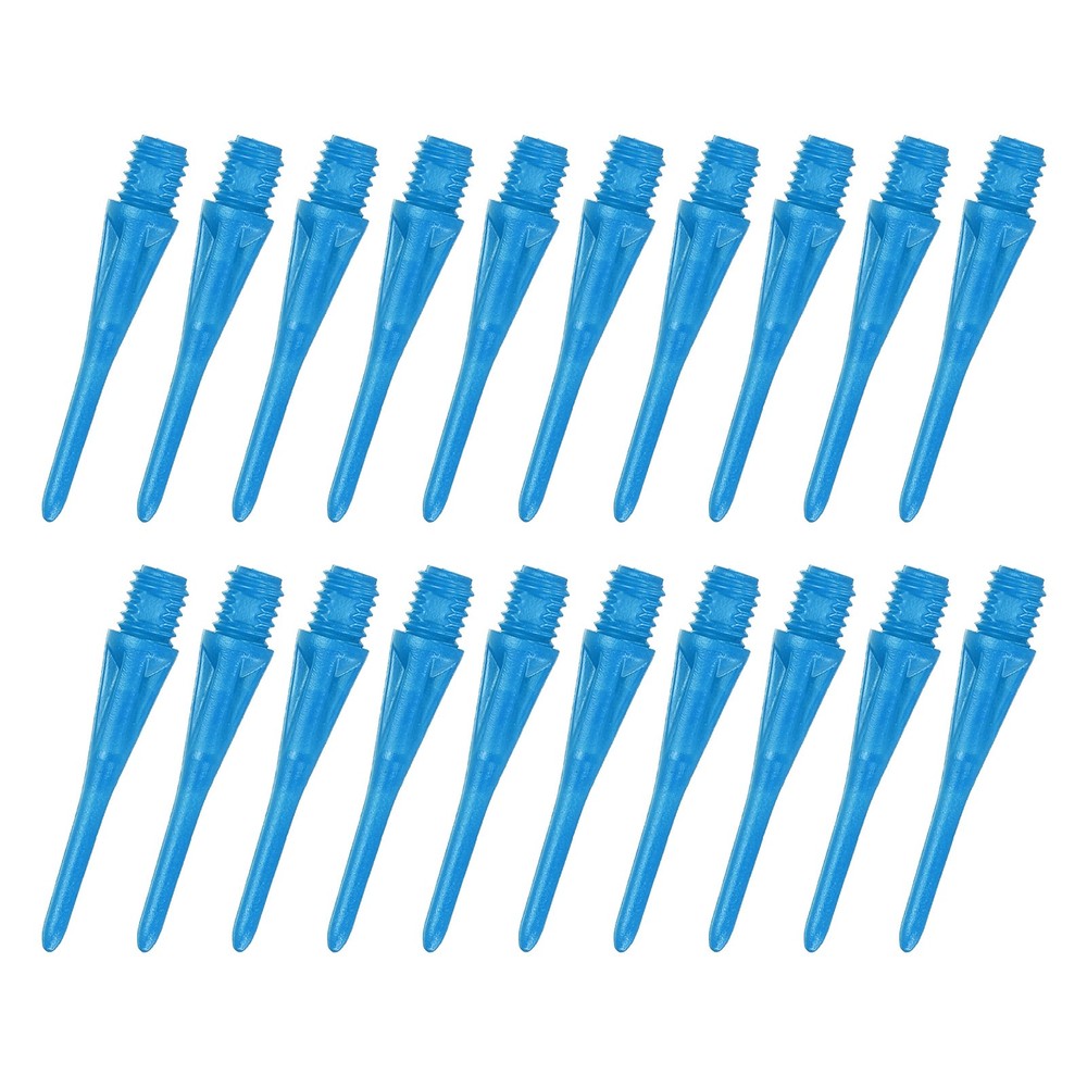50Pcs Plastic Dart Tips,Game 2BA Thread Soft Darts Tips Blue
