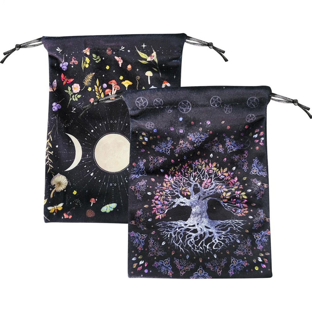 Small Drawstring Pouch Crystal Tarot Card Storage Bag Exquisite Collection