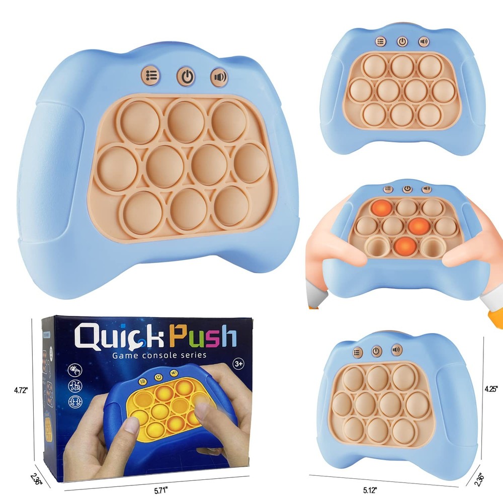 Intoypad Pop The Target! Handheld Speed Push Game Machine: A Fun Light Blue