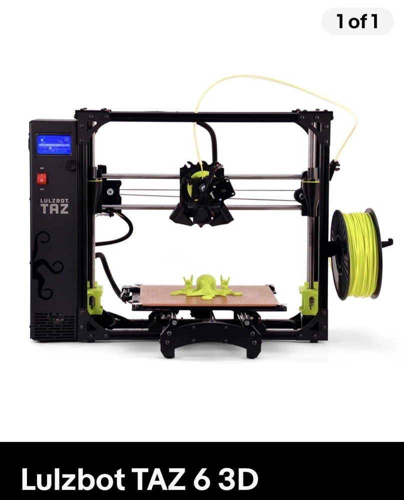 LulzBot TAZ 6 3D Printer - Powers On, Original Toolhead, Used