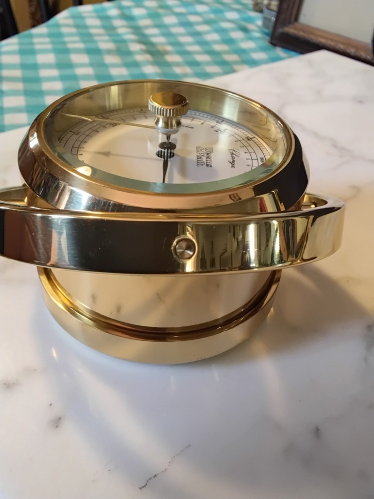 Weems and plath skipjack gimbal clock barometer