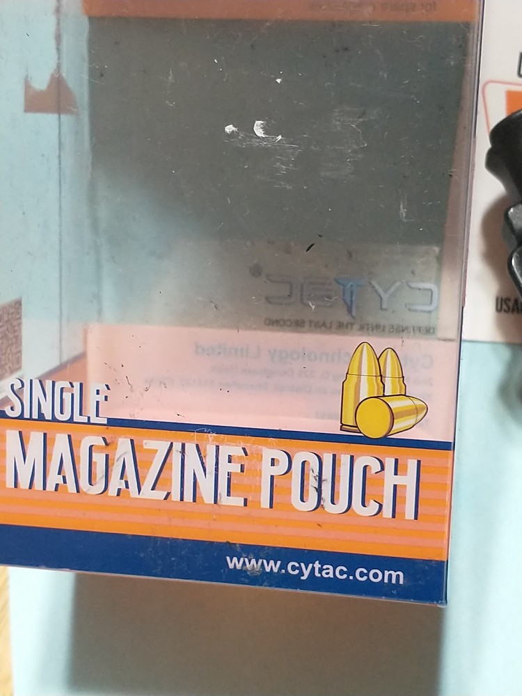 CYTAC SINGLE MAGAZINE POUCH UNIVERSAL 9MM 40 45 CAL SINGLE DOUBLE STACK CY-IMP-U