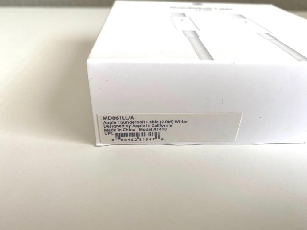 NEW SEALED Apple 2m / 6FT Thunderbolt Cable Mini DP, White - A1410, MD861LL/A