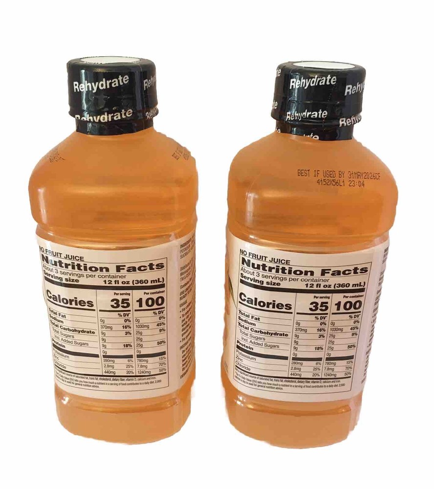 (2 Pack)Pediatric Electrolyte Hydration Solution Orange Flavor-33.8 Fl. Oz. Each