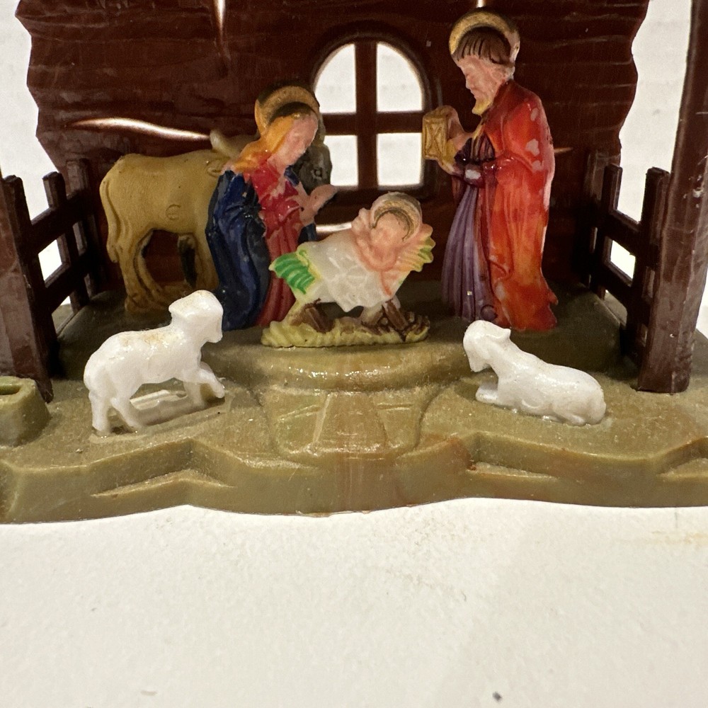 Vintage Small Nativity Mangers with Figure's Plastic