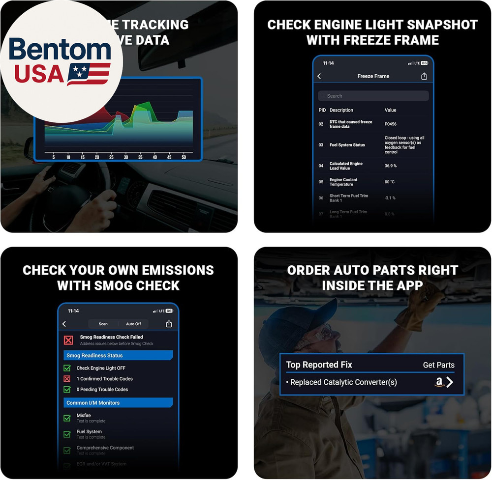 Bluetooth Pro OBDII Scan Tool for Iphone & Android - No Subscription Fee - OBD2