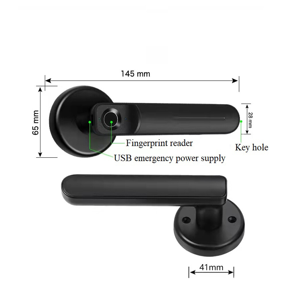 Smart Handle Door Lock Fingerprint