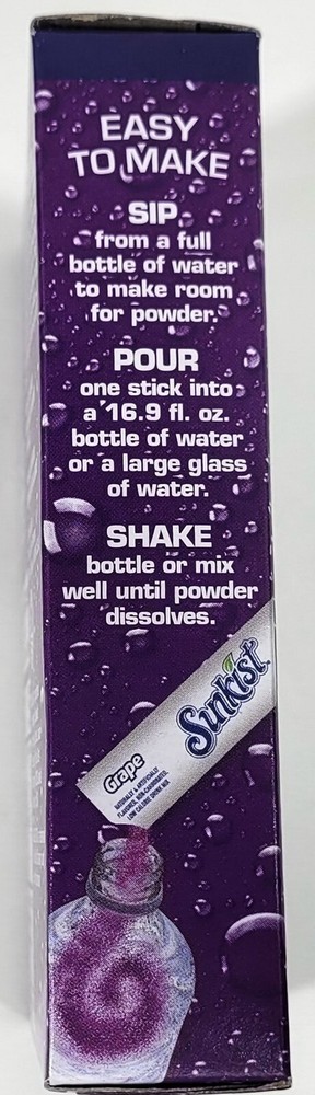 SunkistGrape - Singles To Go Packets - Zero Sugar Free -Drink Mix - 3 Boxes