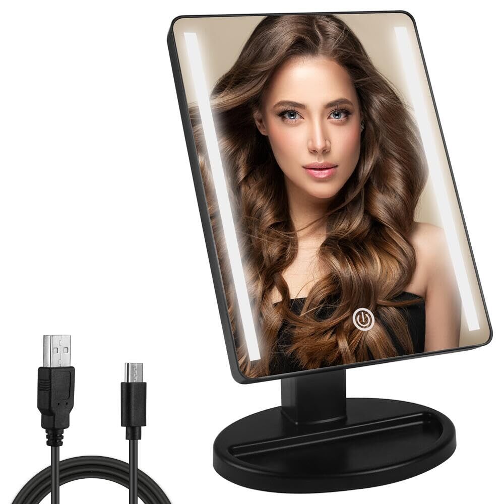 Lighted Makeup Mirror with Lights Vanity Makeup Mirror with Adjustable Bright...