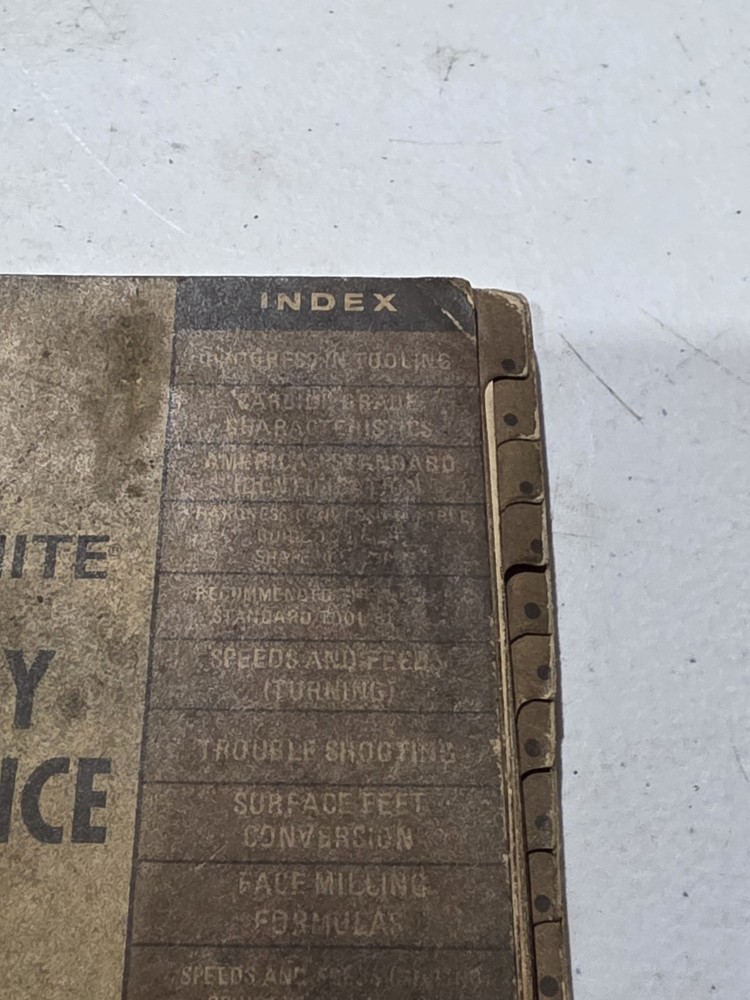 Vintage Valenite Handy Reference Book