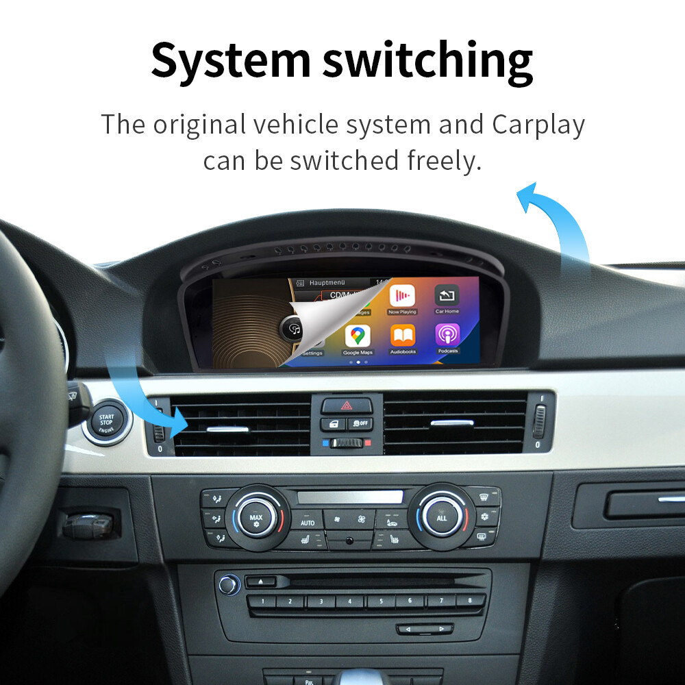 For BMW With CIC 3 5 Series E90 E91 E92 E93 E60 E61 Wireless CarPlay TouchScreen