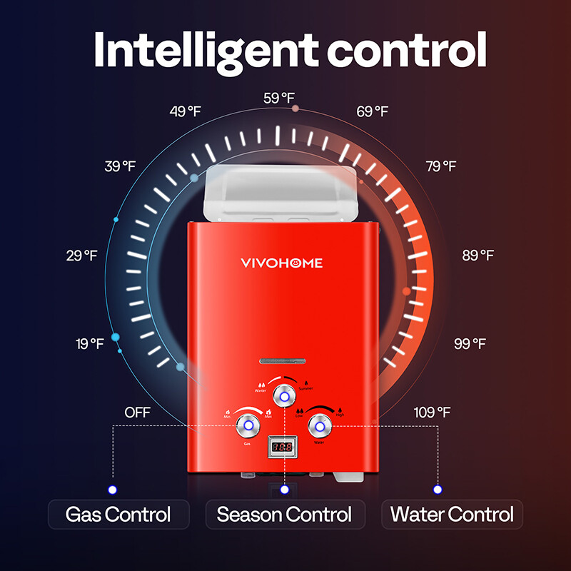 Portable LPG Propane Gas Hot Water Heater 6L Tankless Instant Boiler Outdoor RV