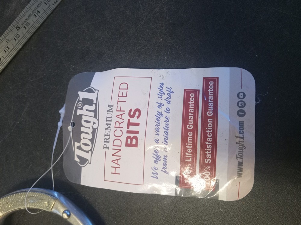 New eggbutt snaffle bit 5 in copper mouth silver dots