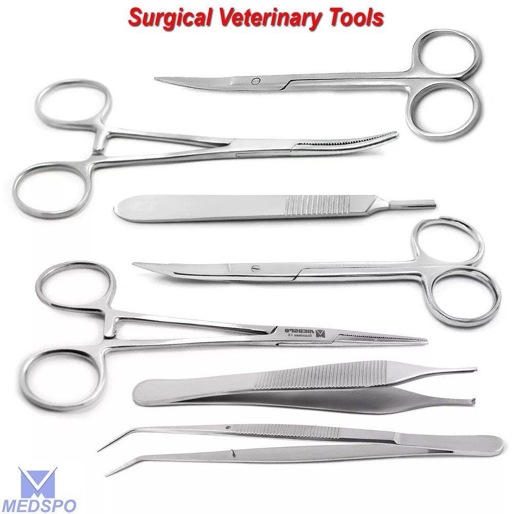 Surgical Veterinary General Suture Kit Forceps Scissors Animals Surgery Tools CE