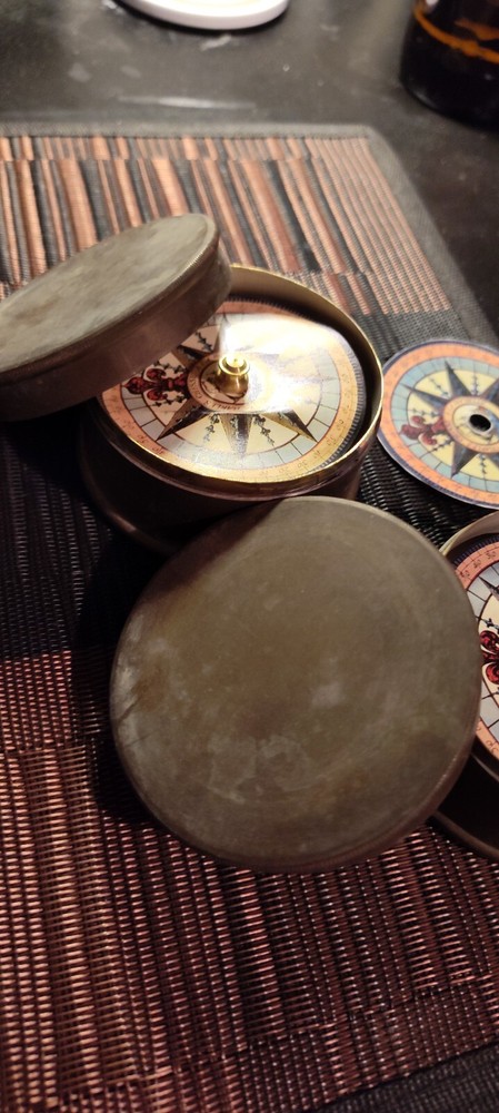 Vintage 19th Century Brass Compass's