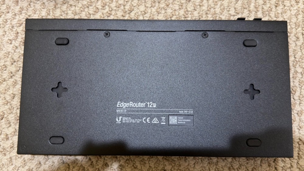 Ubiquiti EdgeRouter 12P (ER-12P) Black High-Performance Advanced Network Router