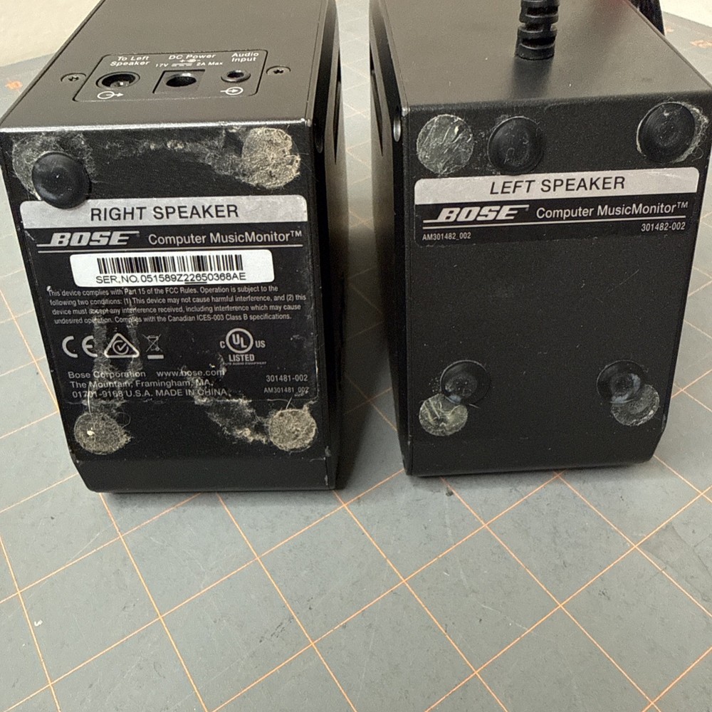 Bose MusicMonitor Computer Speakers Desktop PC Black Tested - Please Read