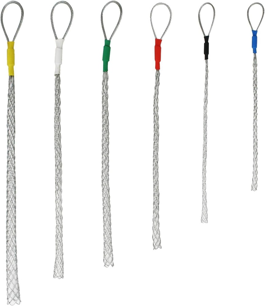 6PCS Cable Pulling Socks Wire Grip Mesh Cable Puller for 4-25MM Cables