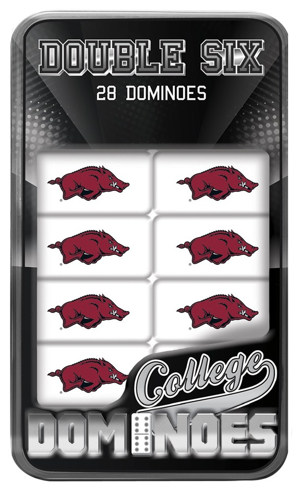 MasterPieces - Arkansas Razorbacks - NCAA Dominoes Set