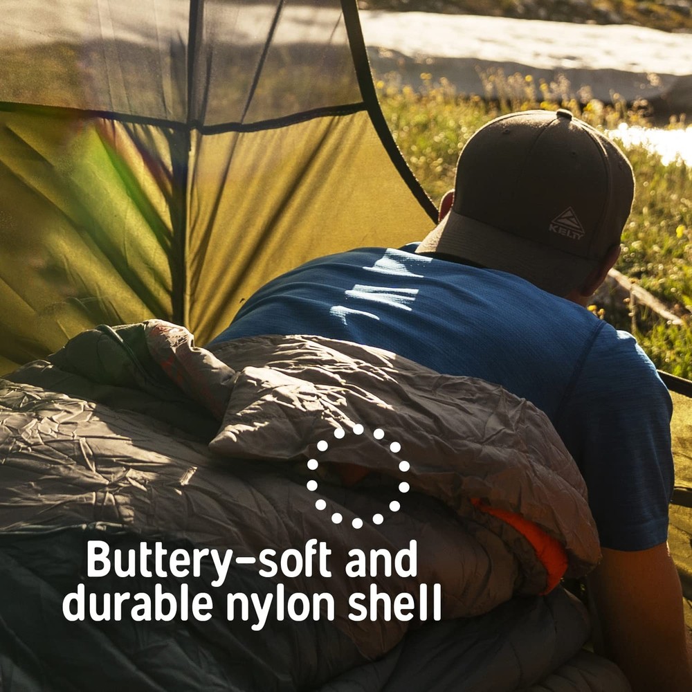 Compact 40 Degree Synthetic Backpacking Sleeping Bag with Compression Straps