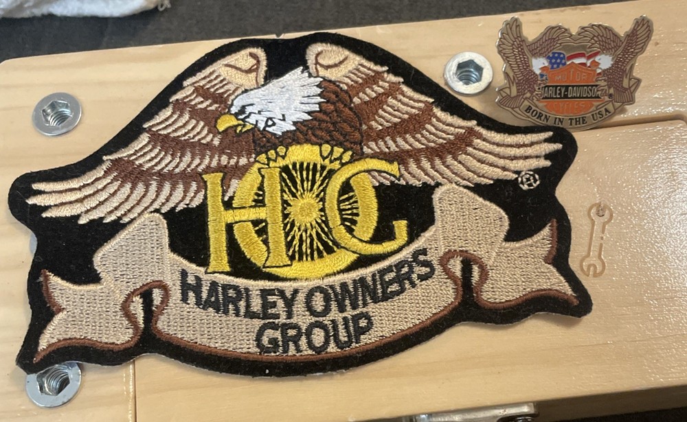 Harley Davidson Pin & Patch Lot HOG Eagle & Shield USA
