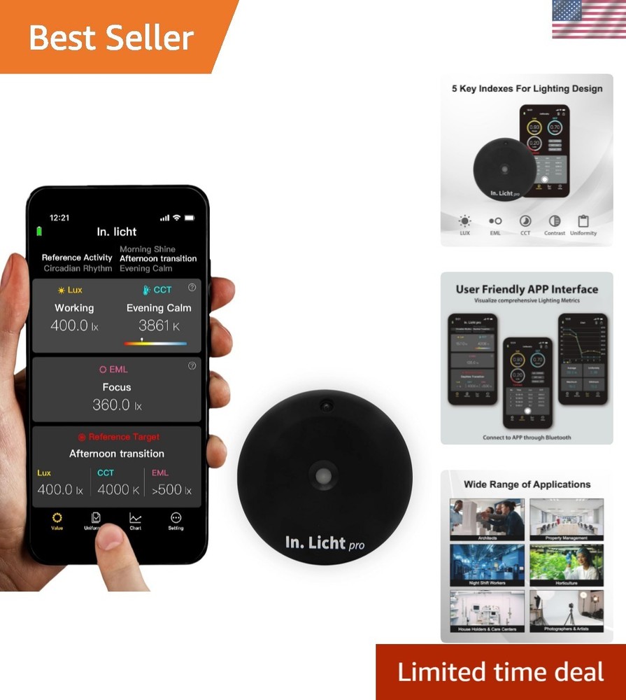 World's First Handheld EML Light Meter - Lightweight Sensor for Optimal Lighting