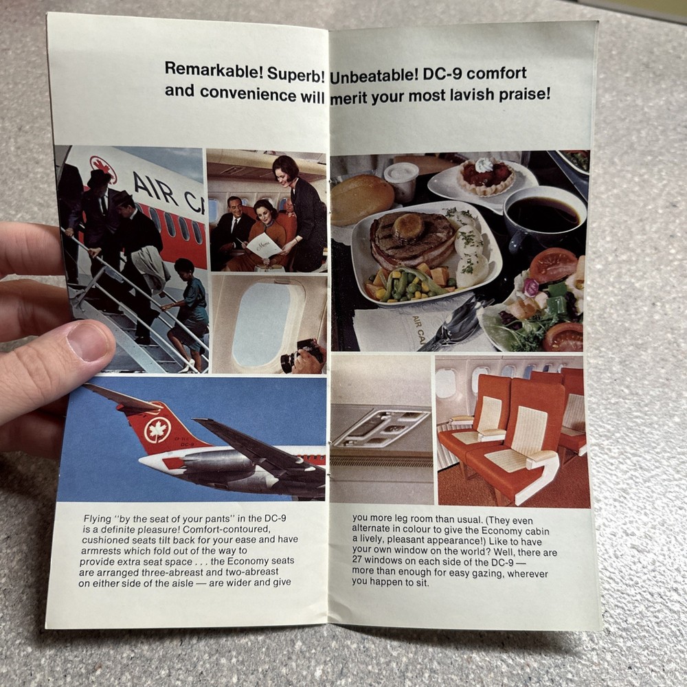 Air Canada DC-9 1967 Leaflet Brochure