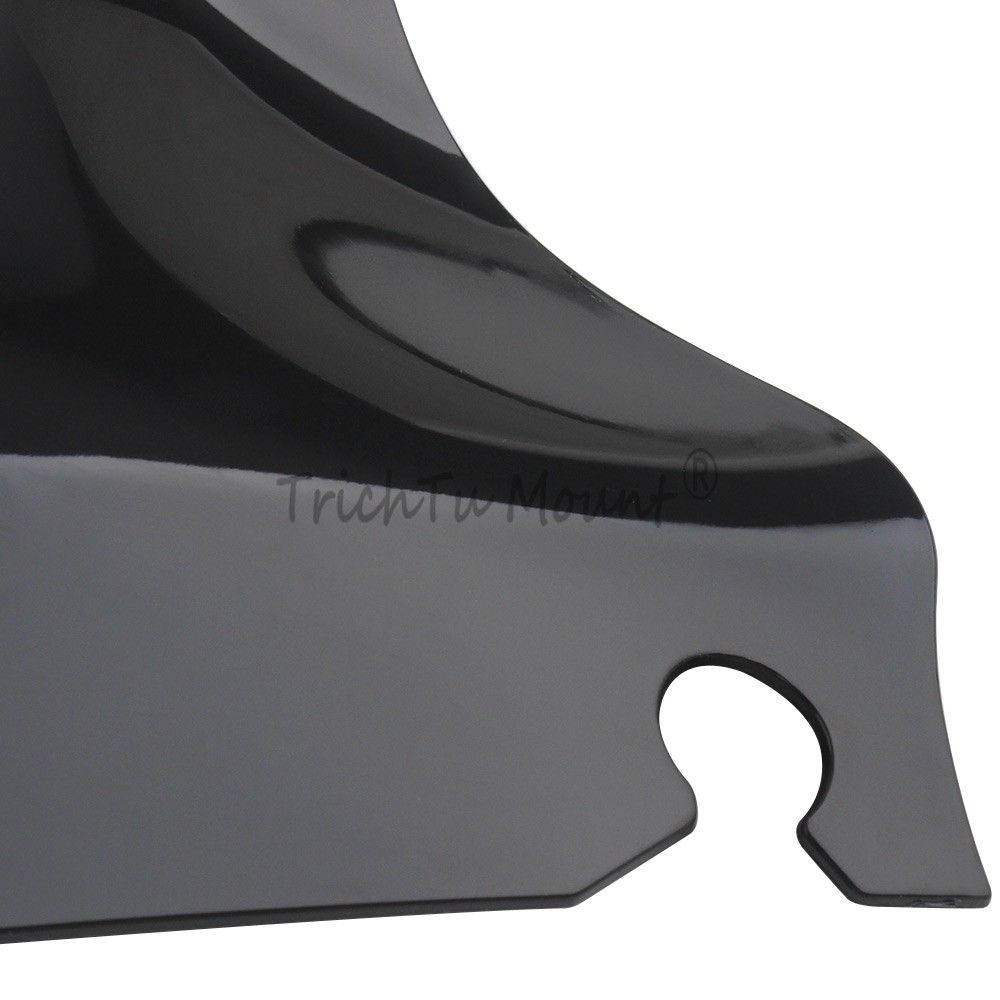 For Harley Electra Glide Classic 1996-2013 8" Wave Windshield Windscreen Black