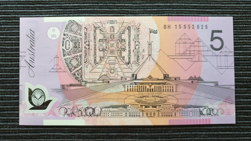 BH BH15 AUSTRALIA $5 2015 Stevens/Fraser General Prefix UNC Polymer Banknote
