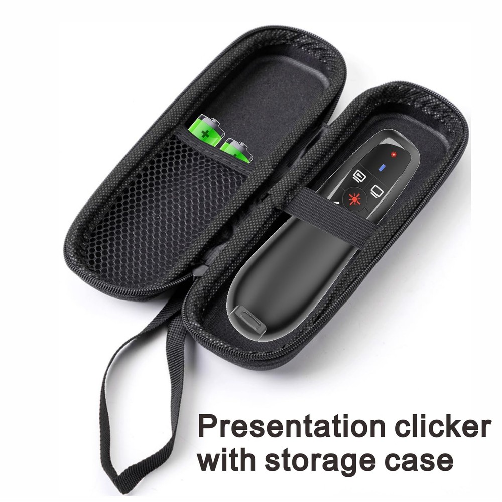 Wireless Presenter Remote Powerpoint Clicker USBA&C Receiver Storage Bag