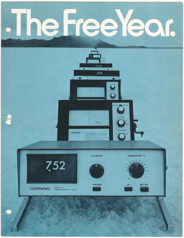 Corning PH Laboratory & Reference Electrodes 1971 Science Instrument Brochure