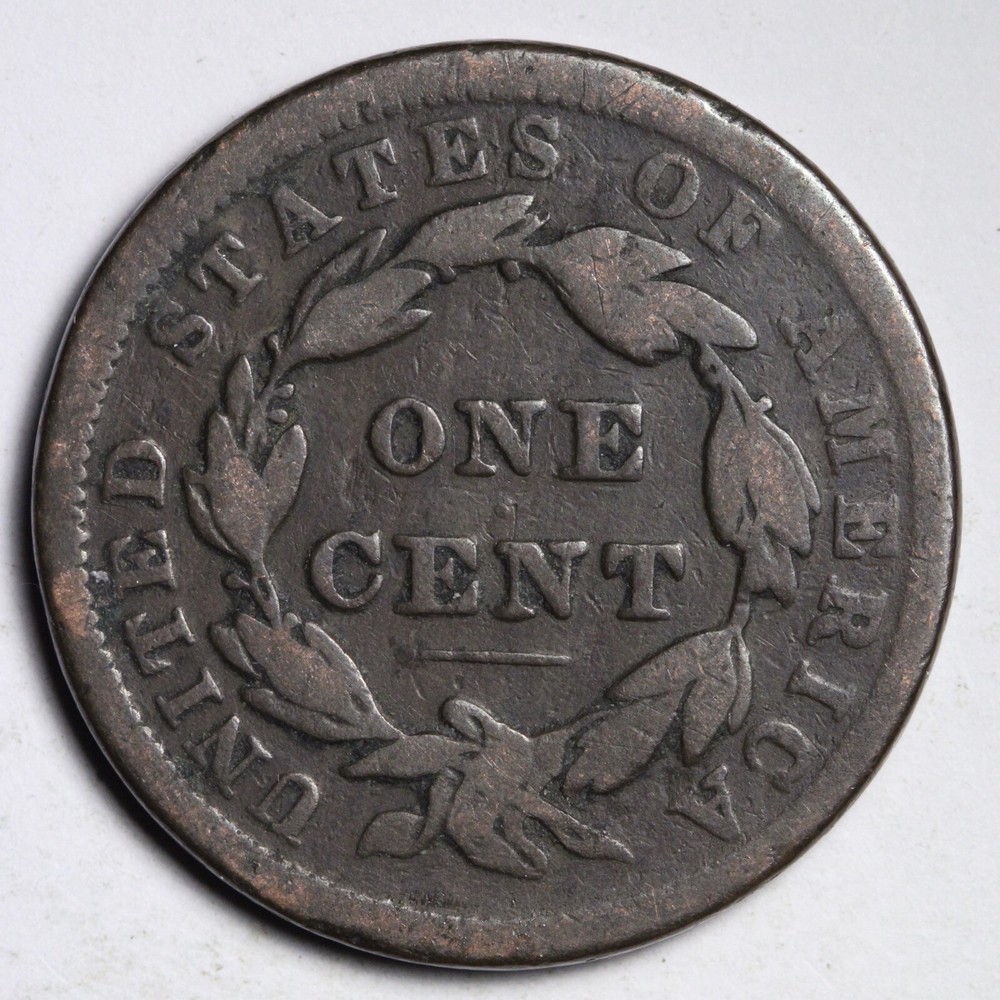 1838 Coronet Head Large Cent CHOICE FINE+ E220 YNL