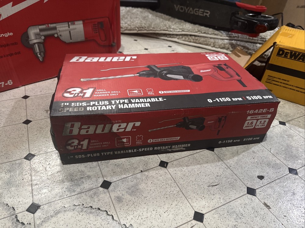 3 In 1 Bauer Drill, Hammer Drill, Hammer Only.