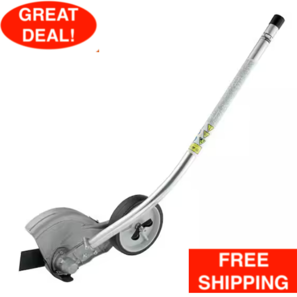 Curved Shaft Edger Attachment Adjustable Cutting Depth Attachments Capable