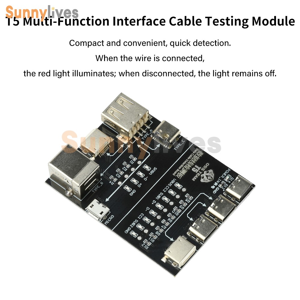 T5 Multifunctional Interface Cable Detection Module Data Cable abnormal testing