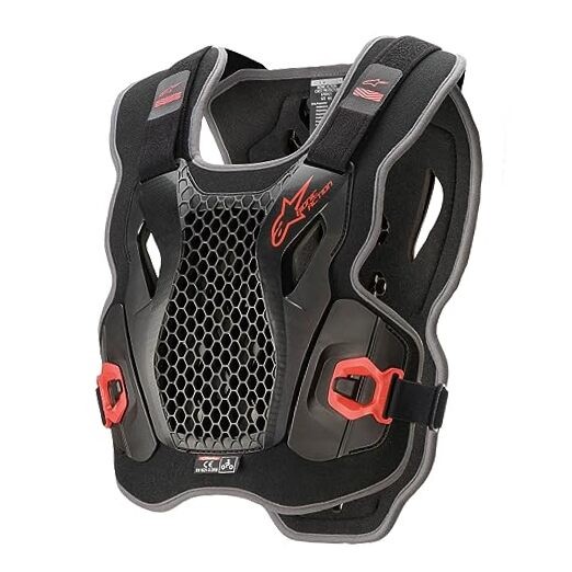 Bionic Action Men's Off-Road Motorcycle Chest Protector - Black/Red / One Size