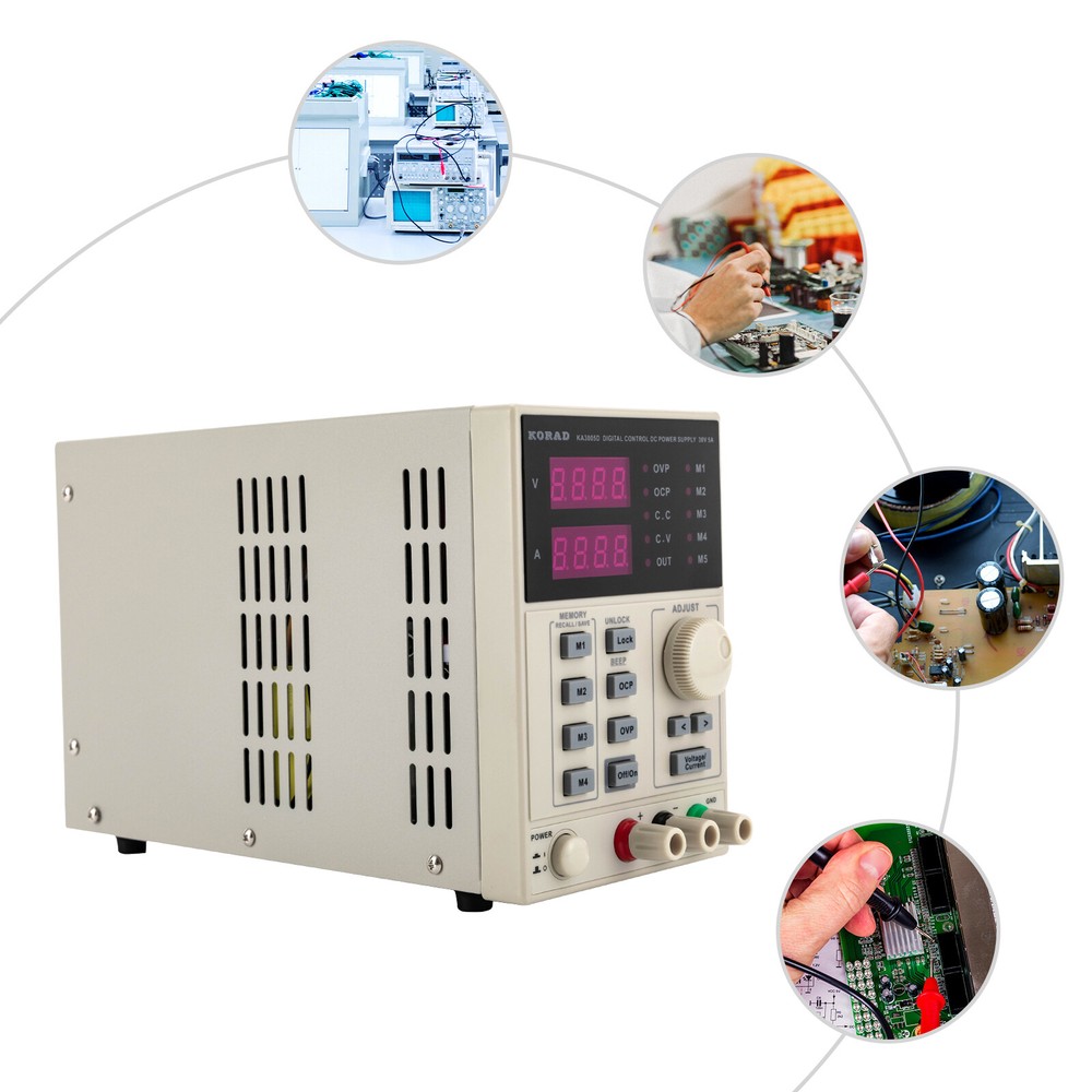 LED Lab Linear Bench Digital Constant Voltage DC Power Supply Programmable 0-30V