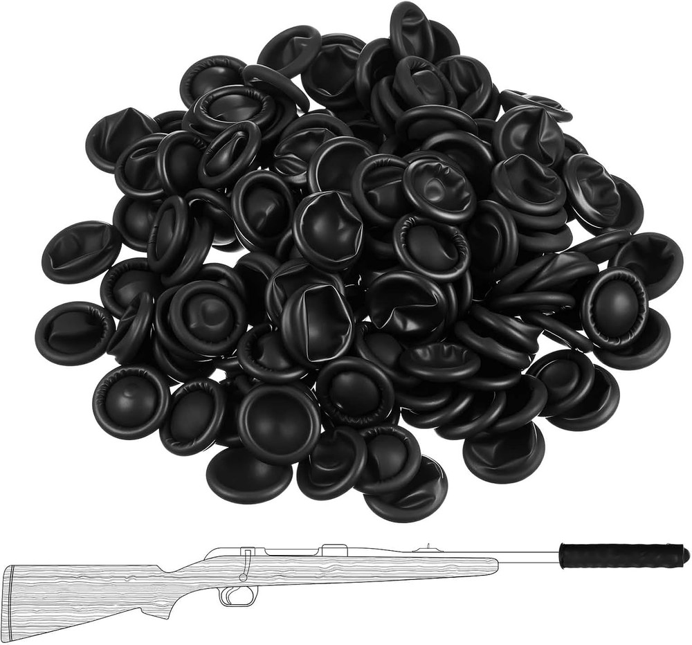 200 Pcs Muzzleloader Accessories Rifle Muzzle Cover - Black Barrel Dust Protecto