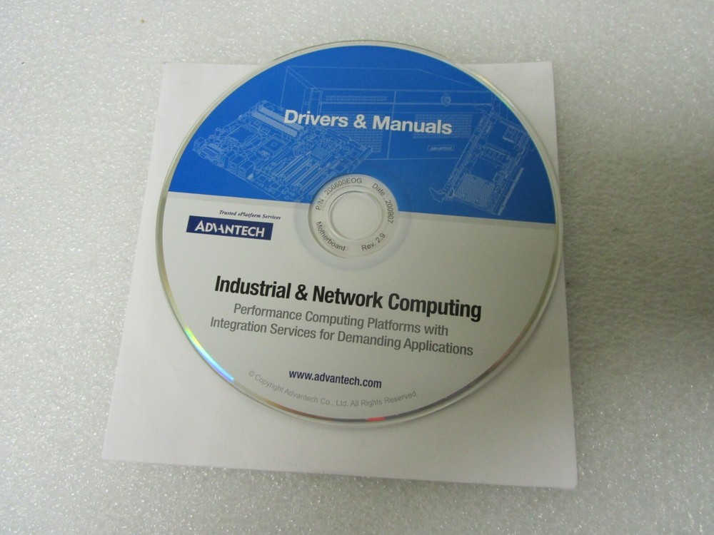 Advantech Industrial & Network Computing Drivers & Manuals CD 206600EOG Rev2.9