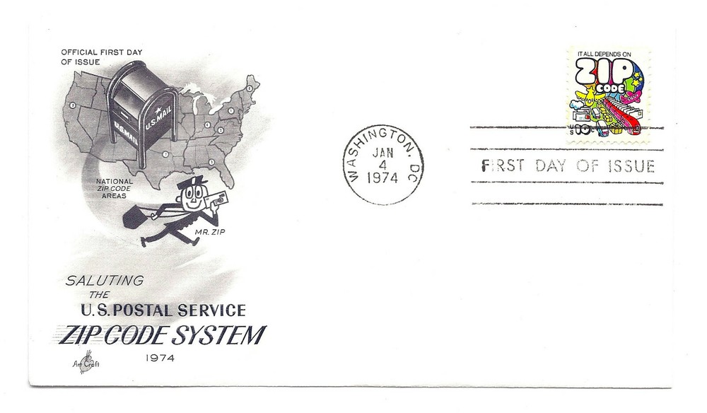 1511 10c Zip Code, ArtCraft, FDC