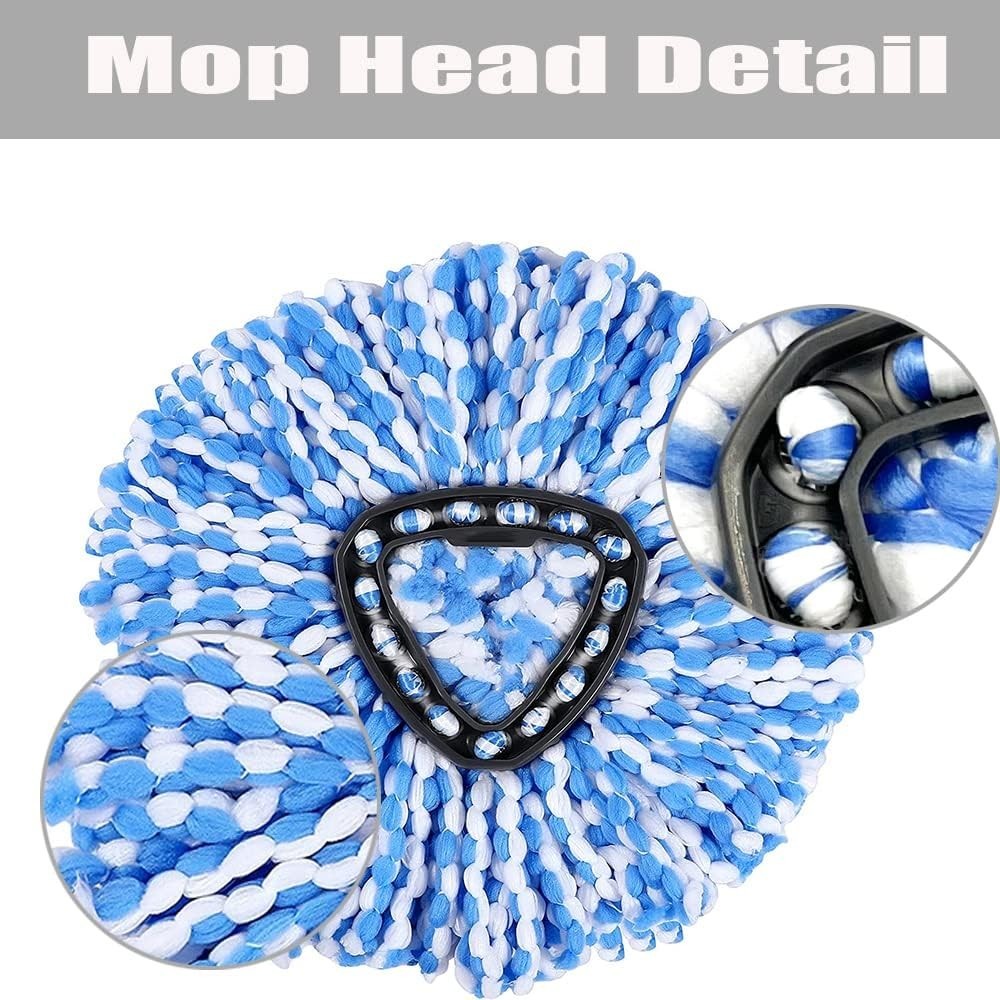 Spin Mop Head, Base, Handle Replacement for O-ceda EasyWring RinseClean Micro...