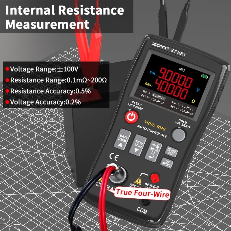 Battery Internal Resistance Tester 2 in 1 multimeter Battery Voltage Meter