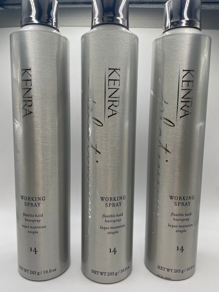 3 Pack Kenra PLATINUM # 14 WORKING SPRAY 10 OZ