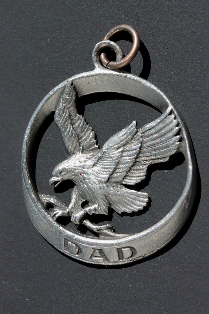 Vintage Father's Day pendant eagle "DAD"
