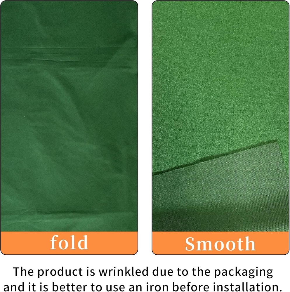 8" Pool Table Felt with 6 Pre-Cut Cloth Strips Billiard Table Cloth