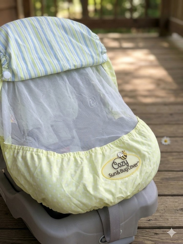 Cozy sun & bug infant car seat/stroller cover