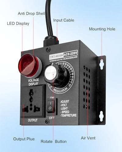 Variable Speed Controller for Router Fan Electric Motor SCR Voltage Controller
