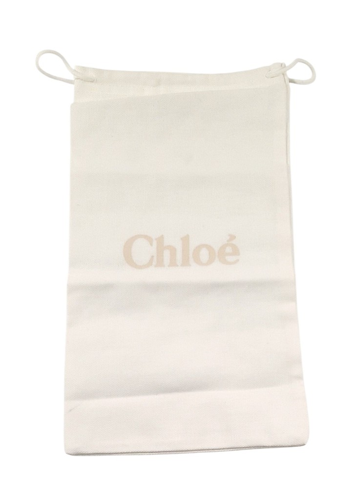 Chloe Drawstring Dust Cover Bag Lined Storage White  12” X 7”