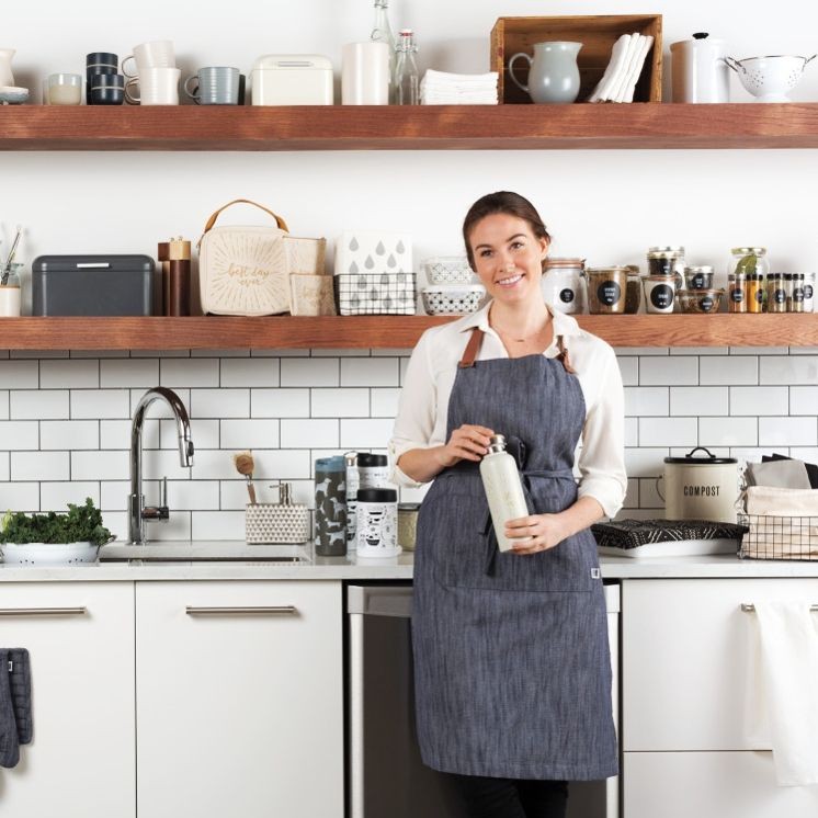 Vintage Ivory Metal Compost Bin