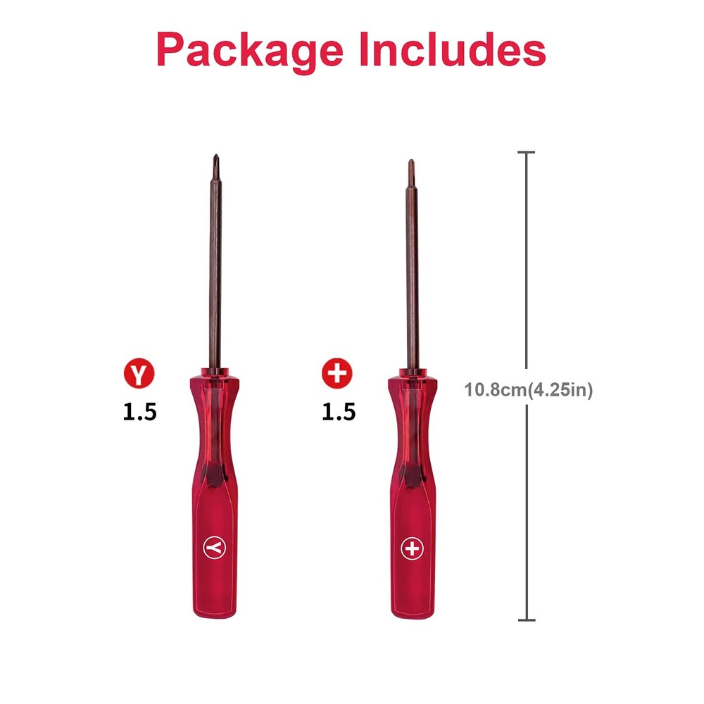 Mcbazel Tri-Wing & Screwdriver Set for N-Switch/Switch 2/Switch OLED GBA Red